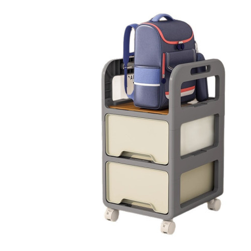 書包置物架可移動小推車書本收納架神器家用多層放書包桌下滑輪櫃 書包置物架可移動小推車書本收納架神器家用多層放書包桌下滑輪櫃