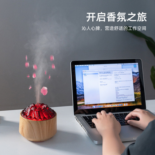 25年新品仿真炭火加溼器家用室內臥室火山精油香薰機USB加溼器 25年新品仿真炭火加溼器家用室內臥室火山精油香薰機USB加溼器