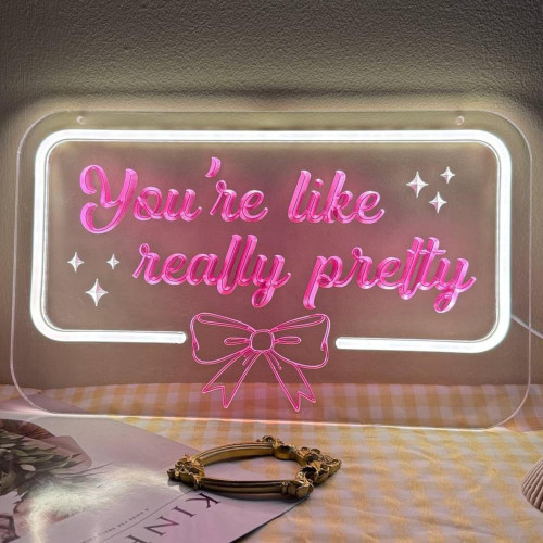 你真的很漂亮霓虹燈you're like really pretty字母裝飾燈牌 你真的很漂亮霓虹燈you're like really pretty字母裝飾燈牌
