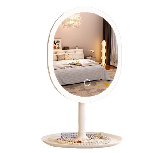 學生宿舍桌面梳妝鏡帶燈家用梳妝台鏡子led鏡子辦公室桌上型化妝鏡 學生宿舍桌面梳妝鏡帶燈家用梳妝台鏡子led鏡子辦公室桌上型化妝鏡