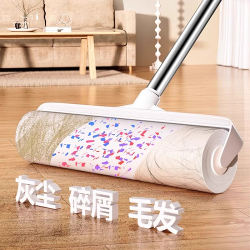粘毛器滾筒長桿替換芯卷紙除毛黏氈毛可撕式粘塵紙頭髮清理神器 粘毛器滾筒長桿替換芯卷紙除毛黏氈毛可撕式粘塵紙頭髮清理神器