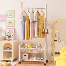 宿舍落地掛衣架臥室陽台家用金屬衣帽架房間收納掛包置物架子神器