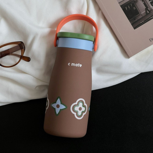 手提吸管雙飲杯陶瓷內膽保溫杯316可攜式情侶女學生高顔值牛奶水杯 手提吸管雙飲杯陶瓷內膽保溫杯316可攜式情侶女學生高顔值牛奶水杯