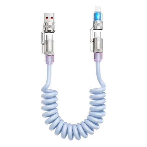 車用彈簧數據線240W四合一快充線香薰適用蘋果安卓小米華爲type-c 車用彈簧數據線240W四合一快充線香薰適用蘋果安卓小米華爲type-c