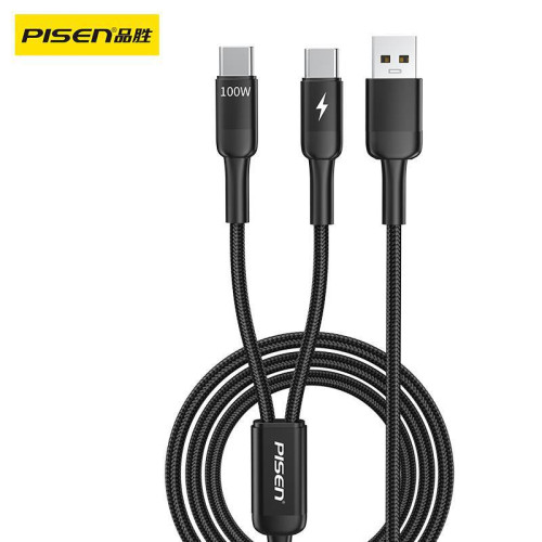 品勝雙type-c二合一60W快充數據線一拖二尼龍編織充電線車用快充 品勝雙type-c二合一60W快充數據線一拖二尼龍編織充電線車用快充