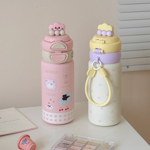 女生可愛吸管保溫杯2025雙飲大容量新款可攜式水杯學生兒童喝水杯子 女生可愛吸管保溫杯2025雙飲大容量新款可攜式水杯學生兒童喝水杯子