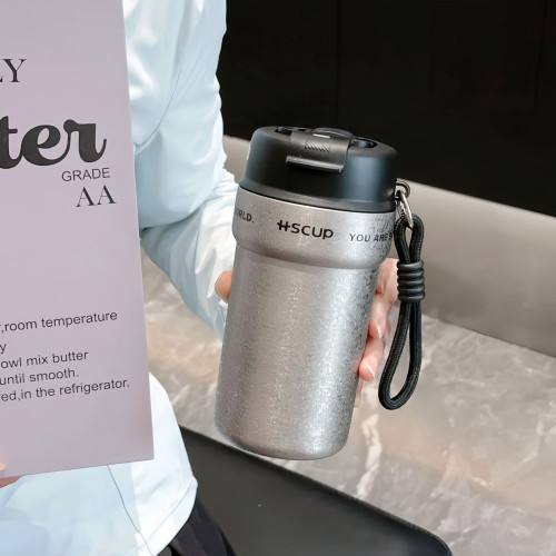 簡約保溫杯316不鏽鋼雙飲咖啡杯可攜式保溫保冷水杯禮品杯子簡約批 簡約保溫杯316不鏽鋼雙飲咖啡杯可攜式保溫保冷水杯禮品杯子簡約批