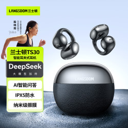 蘭士頓新款TS30耳夾式藍牙耳機AI智能問答長續航運動防水藍牙耳機