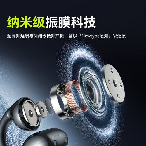 蘭士頓新款TS30耳夾式藍牙耳機AI智能問答長續航運動防水藍牙耳機