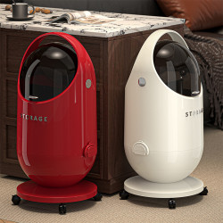 垃圾桶家用高級感帶蓋客廳臥室廚房大容量帶輪子不彎腰可移動紙簍