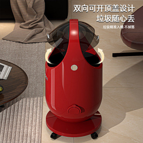 垃圾桶家用高級感帶蓋客廳臥室廚房大容量帶輪子不彎腰可移動紙簍 垃圾桶家用高級感帶蓋客廳臥室廚房大容量帶輪子不彎腰可移動紙簍