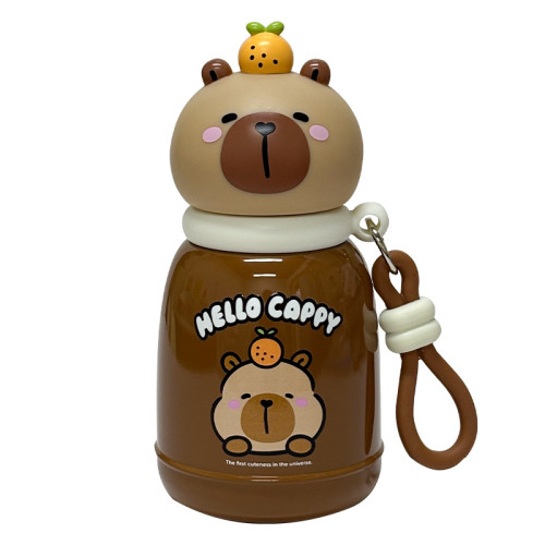 卡皮巴拉可愛搪膠學生高顔值胖胖杯堅固提環攜帶方便直飲口保溫杯 卡皮巴拉可愛搪膠學生高顔值胖胖杯堅固提環攜帶方便直飲口保溫杯