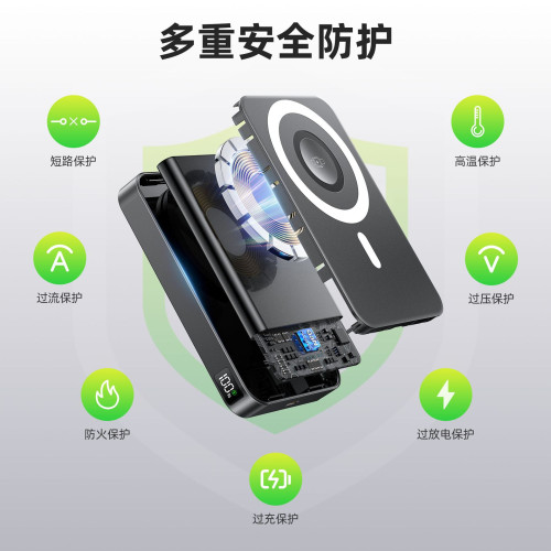 聚優電折疊支架磁吸行動電源 3c認證行動電源快充多功能無線充 聚優電折疊支架磁吸行動電源 3c認證行動電源快充多功能無線充