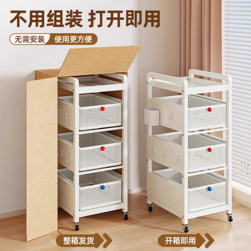 書包置物架家用多層桌下滑輪櫃放書本零食收納架可移動廚房小推車 書包置物架家用多層桌下滑輪櫃放書本零食收納架可移動廚房小推車