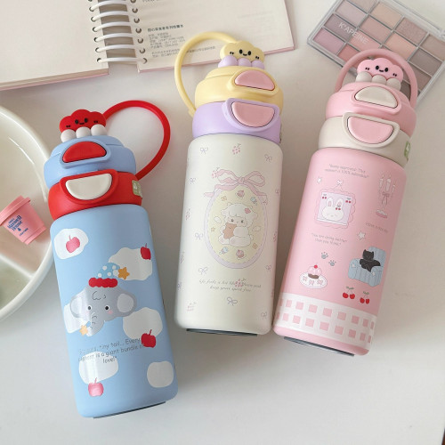 可愛女生316保溫杯2025貝殼雙飲大容量杯新款可攜式水杯兒童喝水杯 可愛女生316保溫杯2025貝殼雙飲大容量杯新款可攜式水杯兒童喝水杯