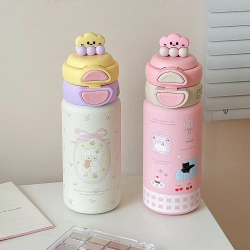 可愛女生316保溫杯2025貝殼雙飲大容量杯新款可攜式水杯兒童喝水杯 可愛女生316保溫杯2025貝殼雙飲大容量杯新款可攜式水杯兒童喝水杯