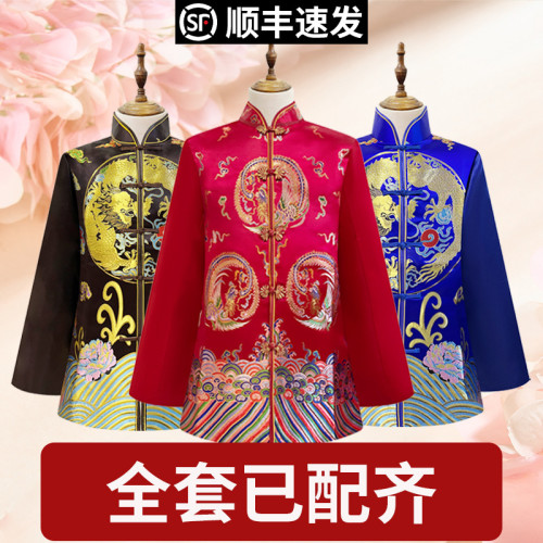 老人壽衣服男女士壽終中式全套配殯葬喪用品白事純棉沖喜唐裝 老人壽衣服男女士壽終中式全套配殯葬喪用品白事純棉沖喜唐裝