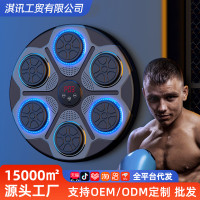 新款家用智能音樂拳擊機成人兒童打擊反應鍛鍊室內電子靶散打器材