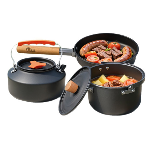 赫北營戶外可攜式鍋具卡式爐爐具炊具水壺炒鍋全套裝一整套萬能鍋 赫北營戶外可攜式鍋具卡式爐爐具炊具水壺炒鍋全套裝一整套萬能鍋