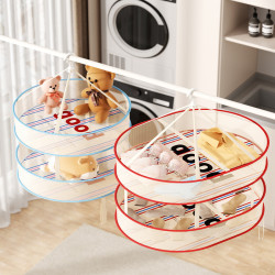 晾曬網晾衣籃多功能折曡晾曬乾貨神器平鋪網兜曬衣服晾衣架收納籃