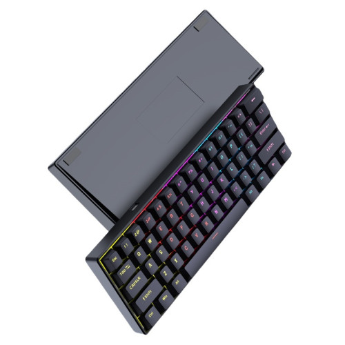 61鍵機械鍵盤遊戯發光辦公usb有線通用可攜式電競風 61鍵機械鍵盤遊戯發光辦公usb有線通用可攜式電競風