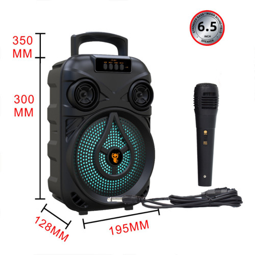 6.5寸廣場舞藍牙音箱低音砲大功率戶外可攜式家用大音量話筒K歌音響 6.5寸廣場舞藍牙音箱低音砲大功率戶外可攜式家用大音量話筒K歌音響
