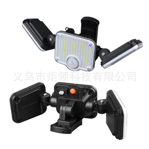 2025新款三頭太陽能感應壁燈分體庭院燈戶外花園人體感應燈 2025新款三頭太陽能感應壁燈分體庭院燈戶外花園人體感應燈