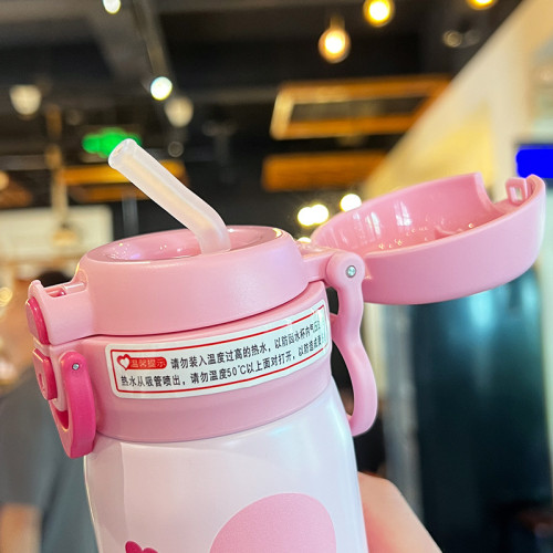 學生小熊保溫杯高顔值女生316L不鏽鋼吸管杯大容量可愛直身保溫杯 學生小熊保溫杯高顔值女生316L不鏽鋼吸管杯大容量可愛直身保溫杯