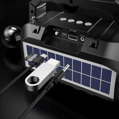 戶外音響藍牙敭聲器無線插卡太陽能創意多功能手電筒手提音箱 戶外音響藍牙敭聲器無線插卡太陽能創意多功能手電筒手提音箱