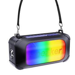 太陽能音響藍牙 戶外音箱新款氛圍彩燈高顔值無線插卡低音speaker