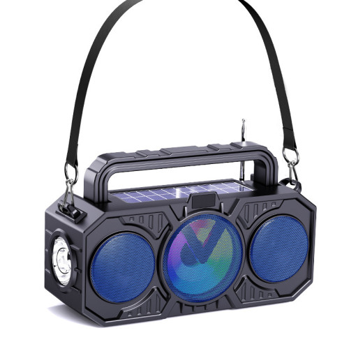 戶外無線藍牙音箱爆款雙太陽能帶手電筒插卡播放器音響非洲 戶外無線藍牙音箱爆款雙太陽能帶手電筒插卡播放器音響非洲