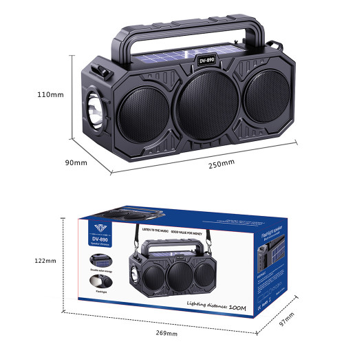 戶外無線藍牙音箱爆款雙太陽能帶手電筒插卡播放器音響非洲 戶外無線藍牙音箱爆款雙太陽能帶手電筒插卡播放器音響非洲