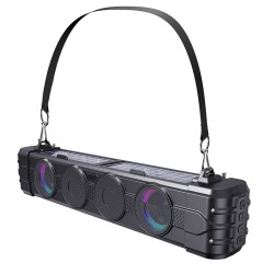 聲霸藍牙音箱條形便捷式帶彩燈高顔值桌面戶外太陽能音響2025新款