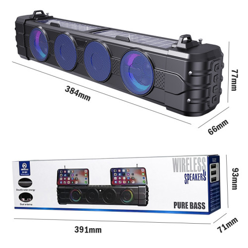 聲霸藍牙音箱條形便捷式帶彩燈高顔值桌面戶外太陽能音響2025新款 聲霸藍牙音箱條形便捷式帶彩燈高顔值桌面戶外太陽能音響2025新款