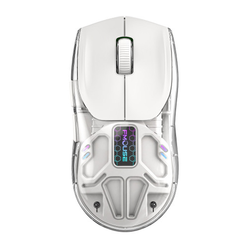 虎貓M500三模無線滑鼠藍牙透明遊戯電競筆電辦公電腦人體工學