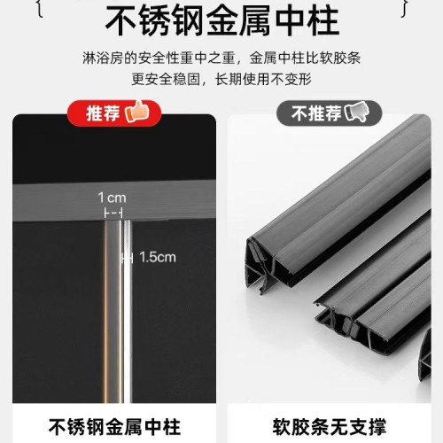 無障礙淋浴房全包框移門下沉衛生間玻璃隔斷浴室乾溼分離一字型窄 無障礙淋浴房全包框移門下沉衛生間玻璃隔斷浴室乾溼分離一字型窄