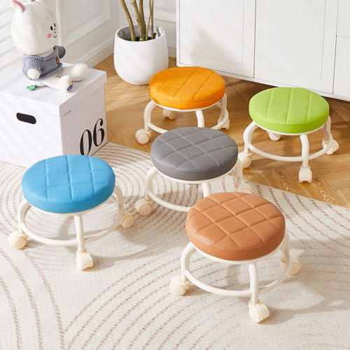 滑輪矮凳家用萬向輪網紅小凳子帶輪帶娃兒童小凳美縫圓板凳 滑輪矮凳家用萬向輪網紅小凳子帶輪帶娃兒童小凳美縫圓板凳