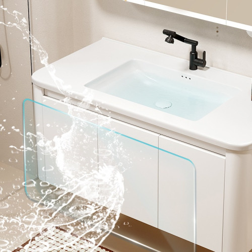 掛牆圓弧浴室櫃組合衛生間洗手洗臉一體陶瓷盆洗漱台美妝智能鏡櫃 掛牆圓弧浴室櫃組合衛生間洗手洗臉一體陶瓷盆洗漱台美妝智能鏡櫃