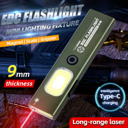 新款戶外工作燈磁吸快充超亮戶外長續航強光手電筒雷射照蠍子