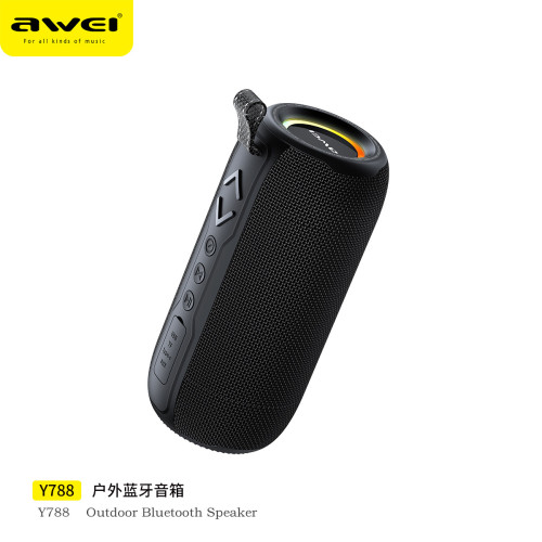 Awei用維戶外藍牙音箱Y788 IPX5防水超長續航RGB彩燈音響藍牙音箱 Awei用維戶外藍牙音箱Y788 IPX5防水超長續航RGB彩燈音響藍牙音箱