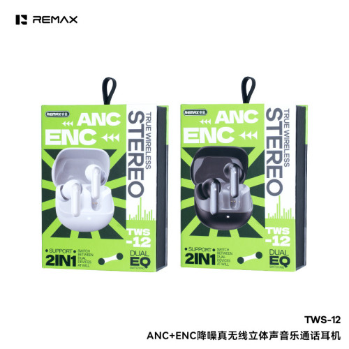 Remax入耳式無線藍牙耳機ANC ENC降噪耳機TWS一拖二耳機藍牙6.0 Remax入耳式無線藍牙耳機ANC ENC降噪耳機TWS一拖二耳機藍牙6.0