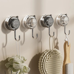 吸盤掛鉤家用免打孔強力粘鉤廚房浴室衛生間真空無痕勾收納置物架