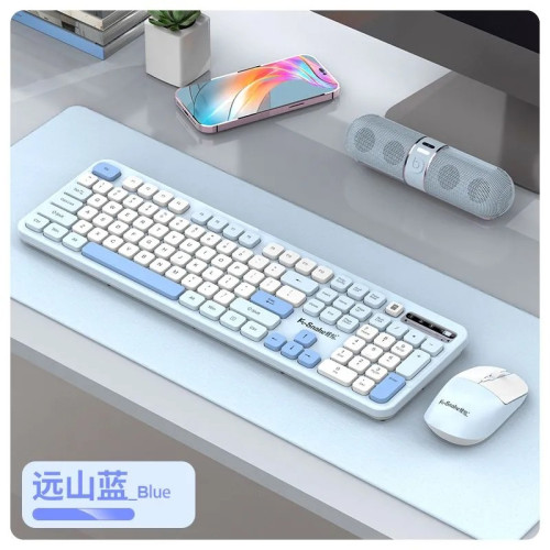 蝰蛇WK500 無線鍵盤滑鼠套裝靜音鍵鼠可愛女生辦公商務電腦通用 蝰蛇WK500 無線鍵盤滑鼠套裝靜音鍵鼠可愛女生辦公商務電腦通用