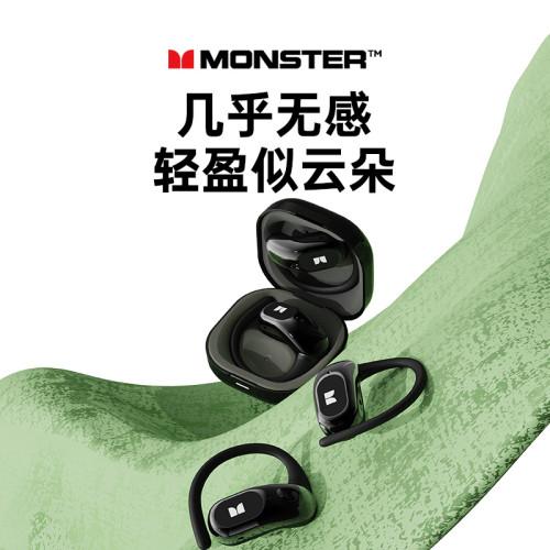 適用於MONST魔生MQ036無線藍牙耳機掛耳式運動降噪不入耳高品質