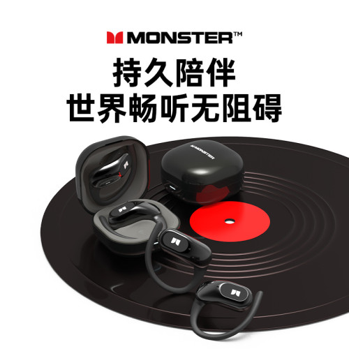 適用於MONST魔生MQ036無線藍牙耳機掛耳式運動降噪不入耳高品質