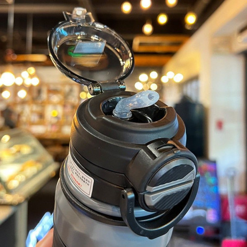 保溫杯2025新款男款大容量不鏽鋼吸管水杯子學生上學專用兒童水壺