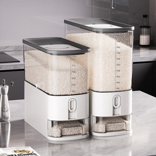 夾縫米桶家用防蟲防潮密封20斤裝高級米箱儲物罐櫥櫃大米儲糧米缸 夾縫米桶家用防蟲防潮密封20斤裝高級米箱儲物罐櫥櫃大米儲糧米缸