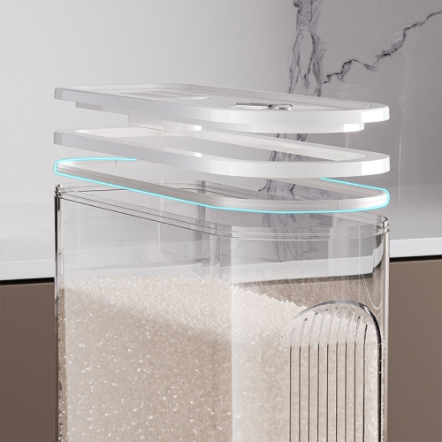 夾縫米桶家用防蟲防潮密封20斤裝高級大米收納儲物罐櫥櫃儲糧米缸 夾縫米桶家用防蟲防潮密封20斤裝高級大米收納儲物罐櫥櫃儲糧米缸