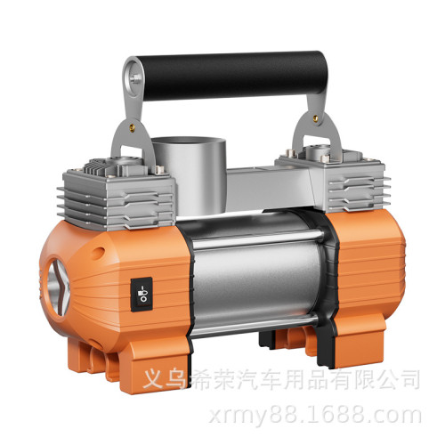 金屬雙缸可攜式車用充氣泵大功率快速打氣泵轎車越野小貨車專用 金屬雙缸可攜式車用充氣泵大功率快速打氣泵轎車越野小貨車專用