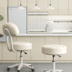 萬向輪小凳子學生升降書桌椅子家用化妝圓凳子滑輪靠背椅座椅